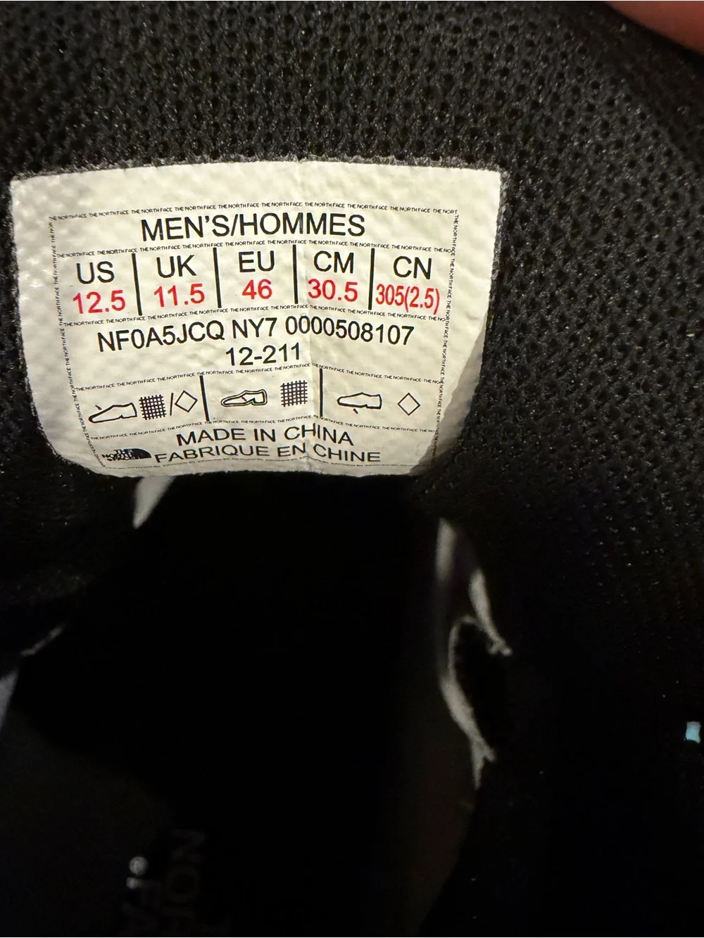 The North Face Wayroute Mid Futurelight Hiking Boots Black Men's Size 12.5